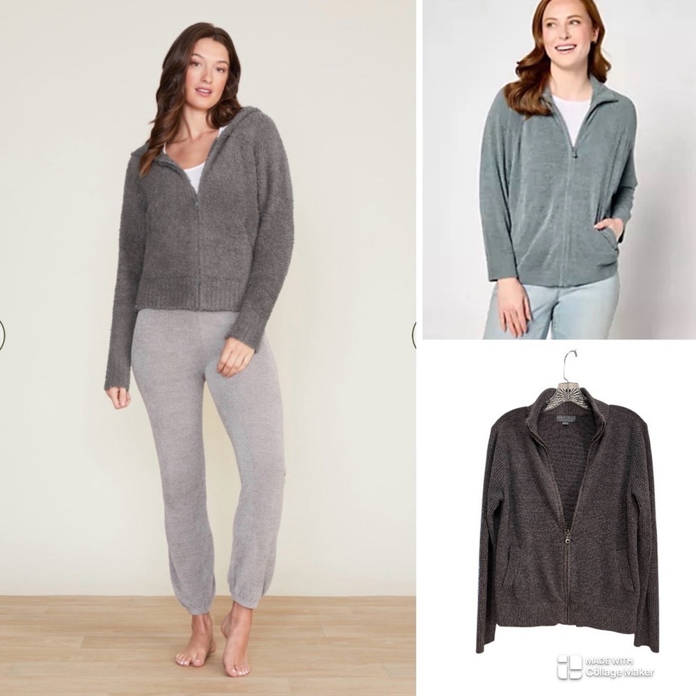 Barefoot Dreams Cozy Lite Full Zip Cardigan Jacket
